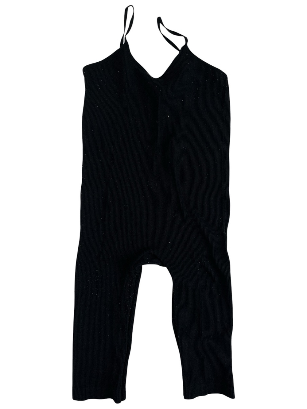 New Mix Black Ribbed Tank Bodysuit Size OS